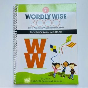 Wordly Wise 3000 Book 1 Teacher Guide Resource Book Vocabulary Homeschool
